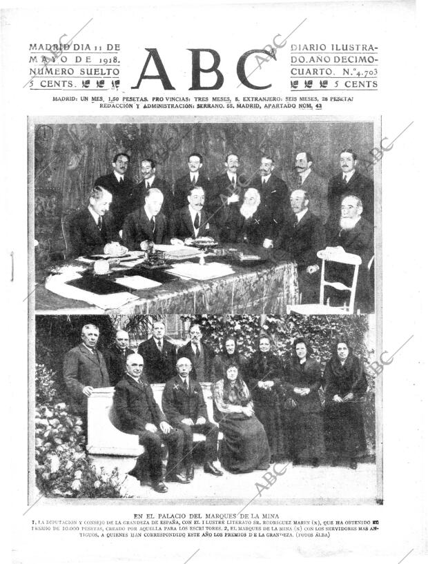 ABC MADRID 11-05-1918 página 1