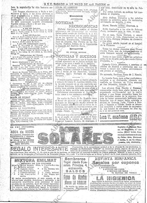 ABC MADRID 11-05-1918 página 20