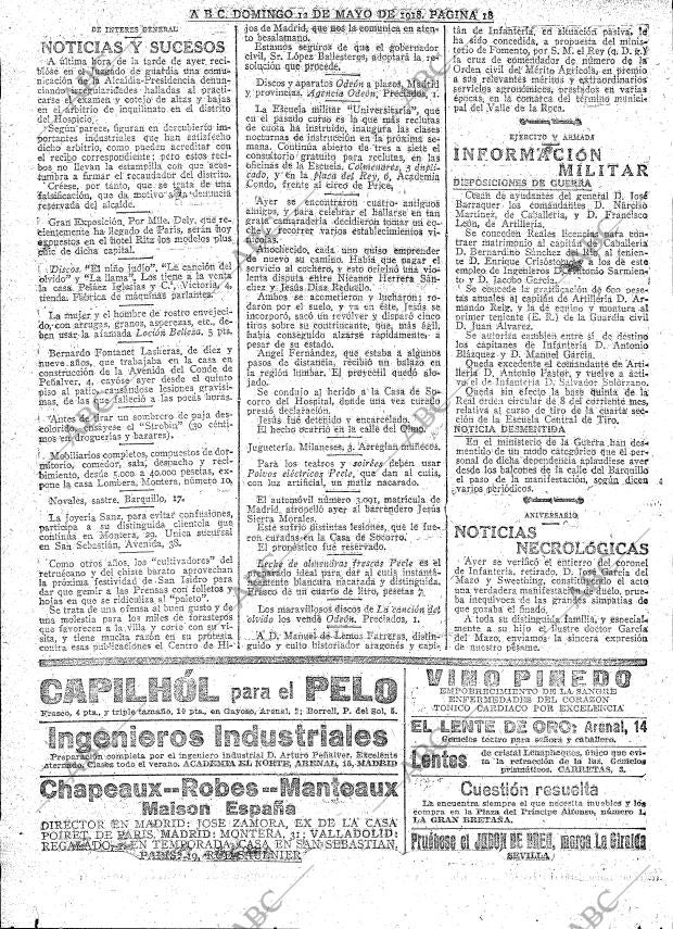 ABC MADRID 12-05-1918 página 18