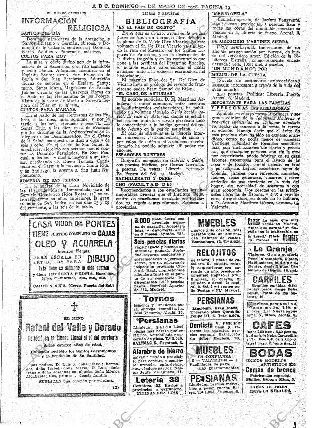 ABC MADRID 12-05-1918 página 19