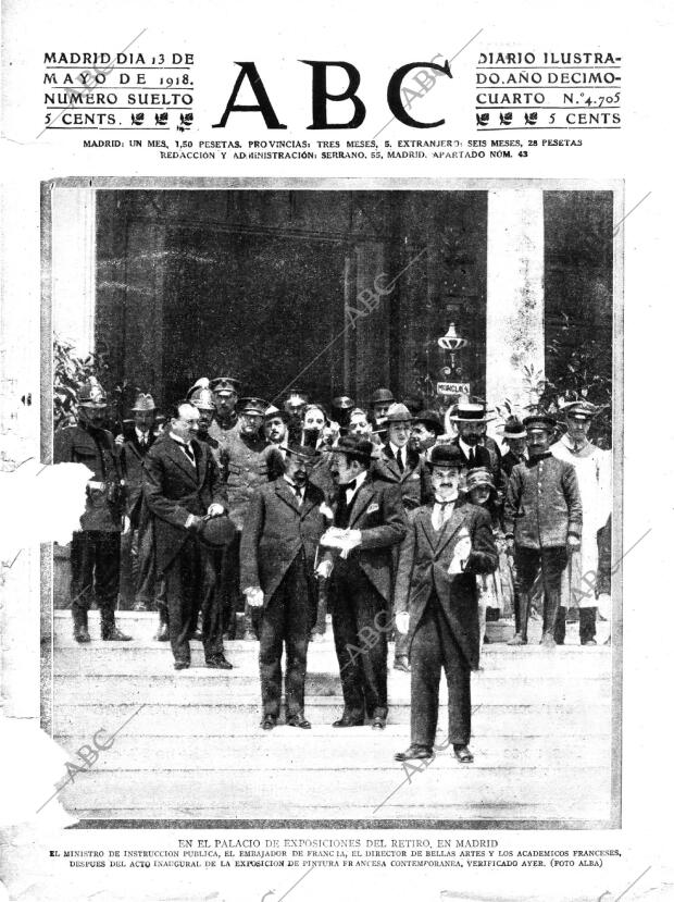 ABC MADRID 13-05-1918 página 1