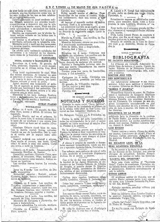 ABC MADRID 13-05-1918 página 13