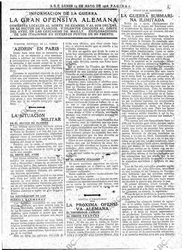 ABC MADRID 13-05-1918 página 7