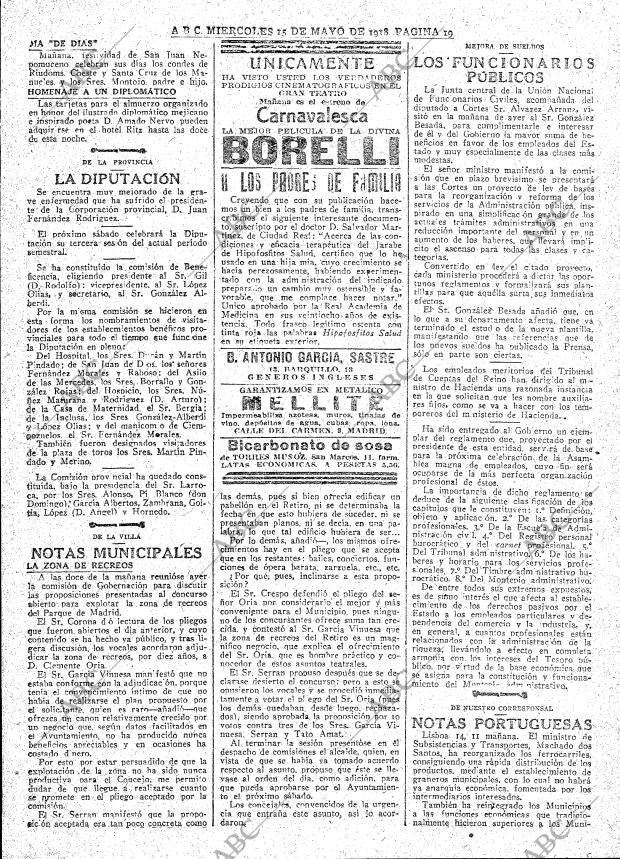 ABC MADRID 15-05-1918 página 19