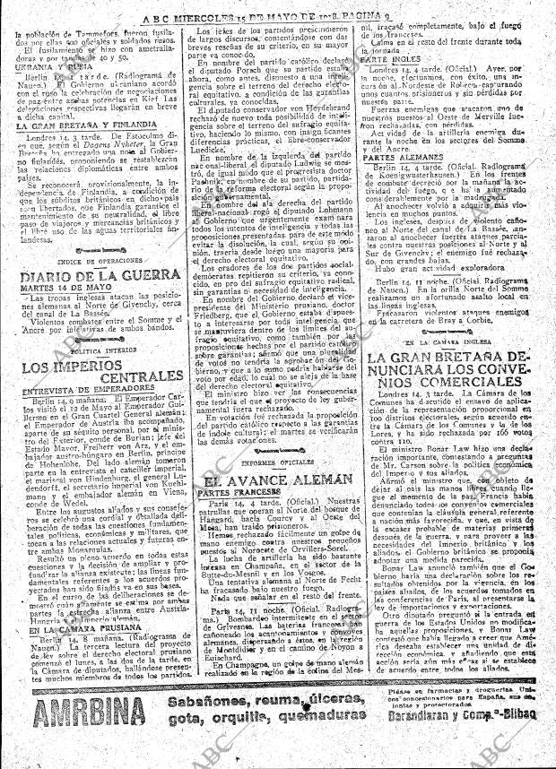 ABC MADRID 15-05-1918 página 9