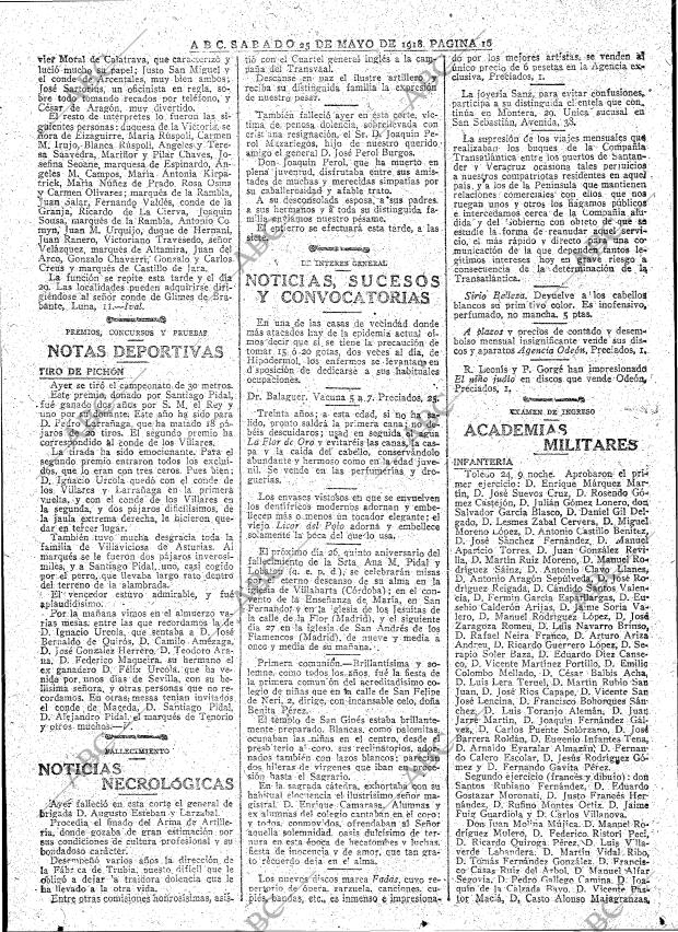 ABC MADRID 25-05-1918 página 16