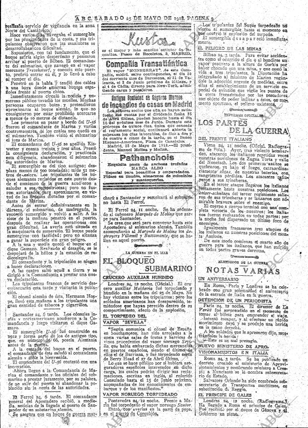 ABC MADRID 25-05-1918 página 9