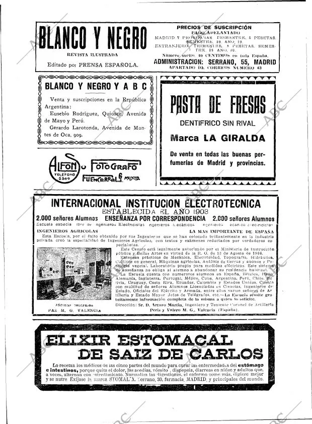 BLANCO Y NEGRO MADRID 26-05-1918 página 2