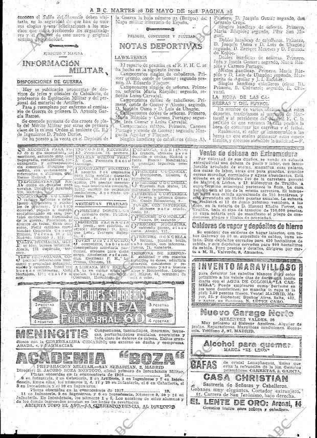 ABC MADRID 28-05-1918 página 16
