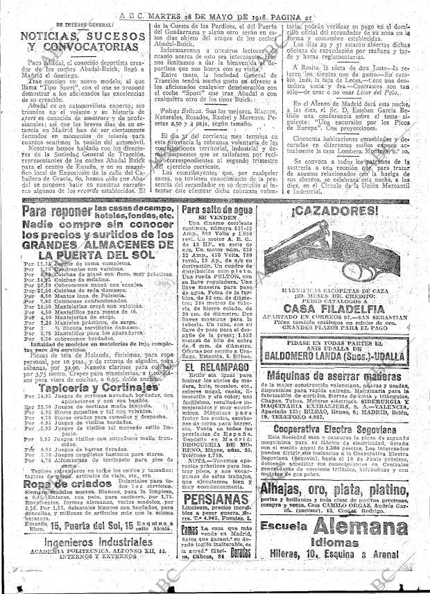 ABC MADRID 28-05-1918 página 21