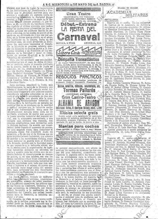 ABC MADRID 29-05-1918 página 17