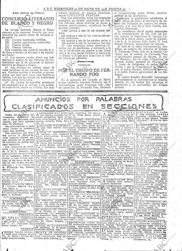 ABC MADRID 29-05-1918 página 21