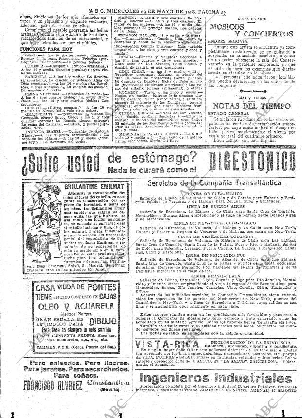 ABC MADRID 29-05-1918 página 27