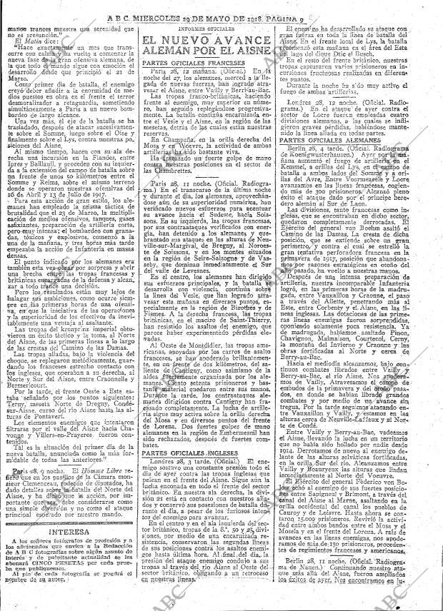 ABC MADRID 29-05-1918 página 9