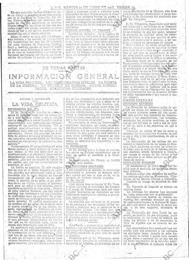 ABC MADRID 11-06-1918 página 13