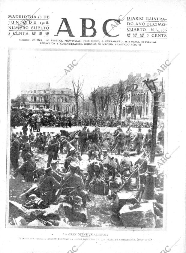 ABC MADRID 13-06-1918 página 1