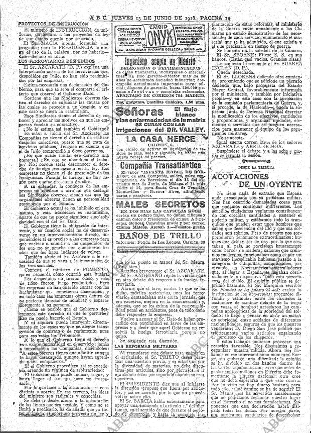 ABC MADRID 13-06-1918 página 14