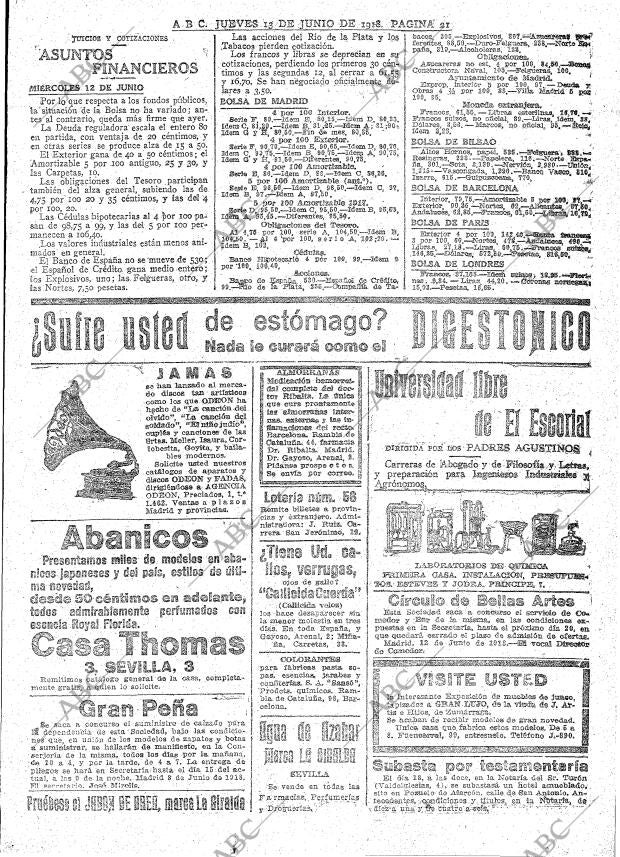 ABC MADRID 13-06-1918 página 21