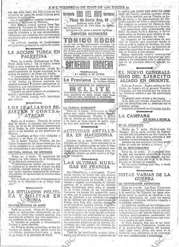ABC MADRID 21-06-1918 página 12