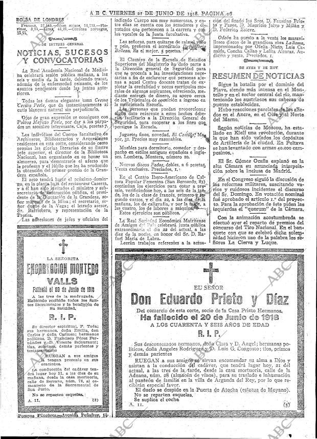 ABC MADRID 21-06-1918 página 26