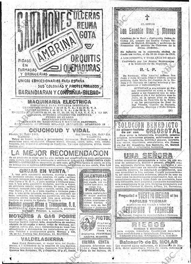 ABC MADRID 29-06-1918 página 26