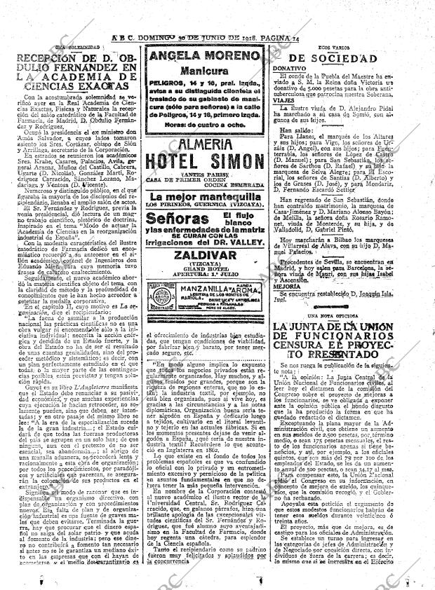 ABC MADRID 30-06-1918 página 14