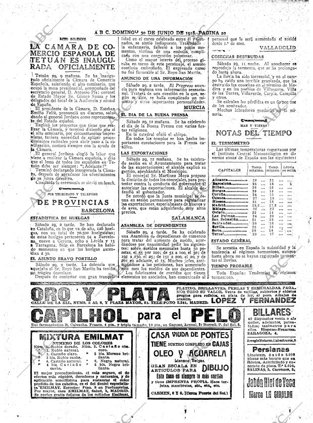 ABC MADRID 30-06-1918 página 20