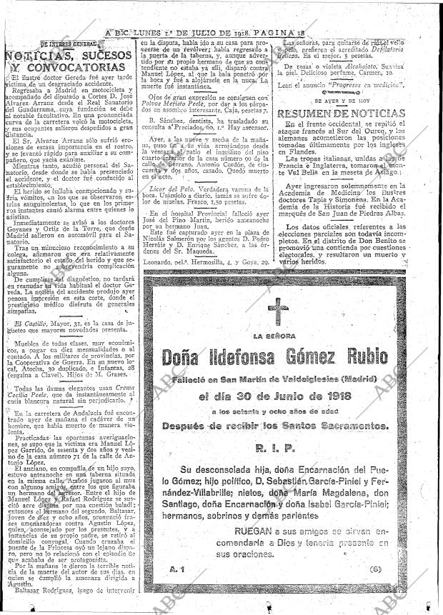 ABC MADRID 01-07-1918 página 18