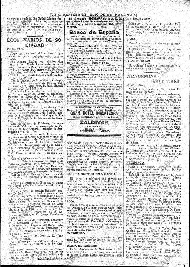 ABC MADRID 02-07-1918 página 14
