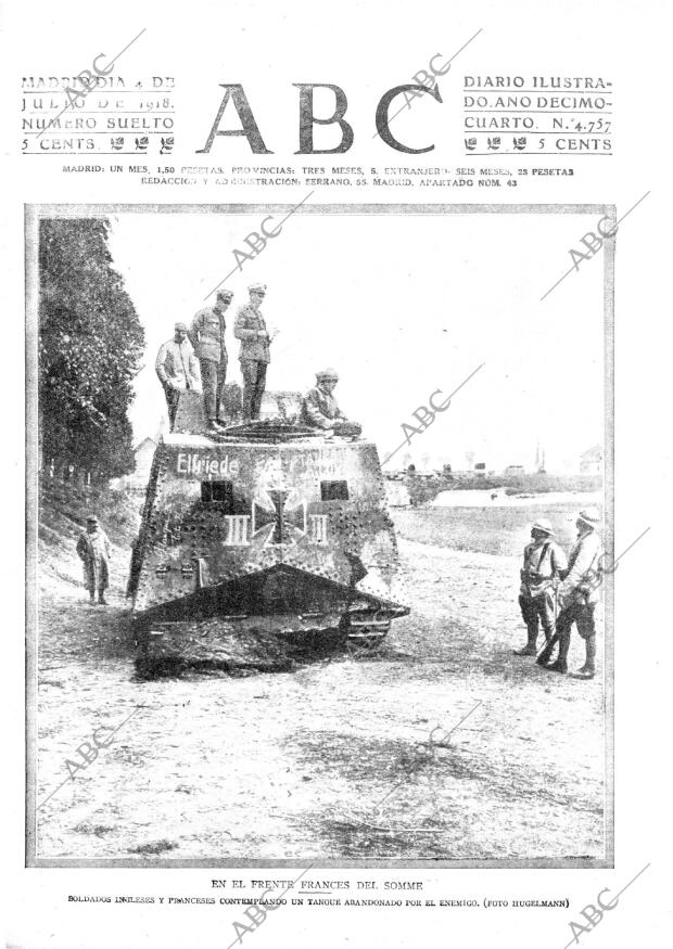 ABC MADRID 04-07-1918 página 1