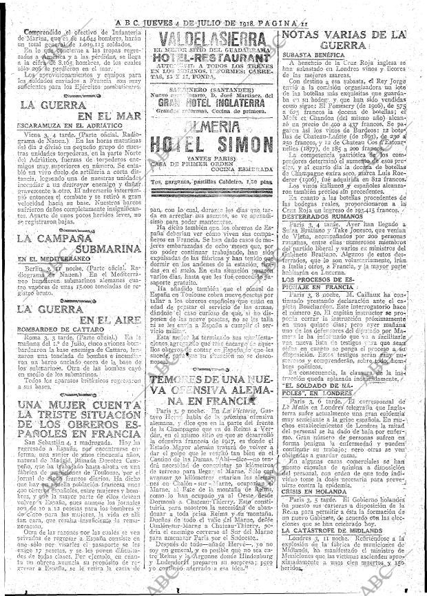 ABC MADRID 04-07-1918 página 11