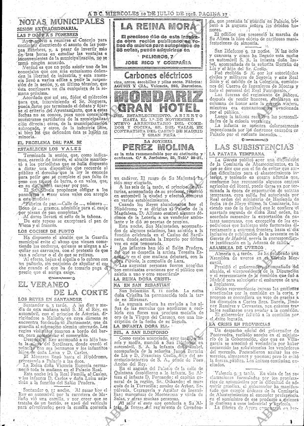 ABC MADRID 10-07-1918 página 17