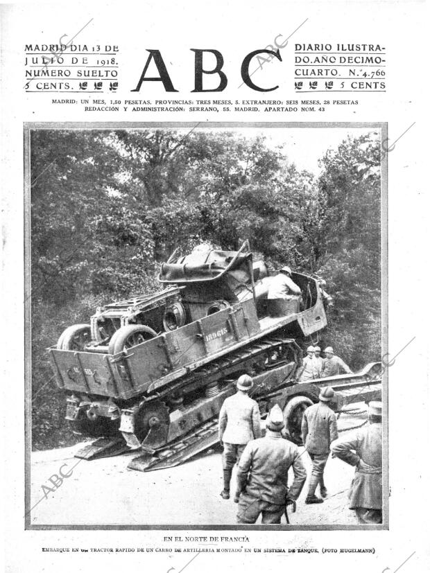 ABC MADRID 13-07-1918 página 1