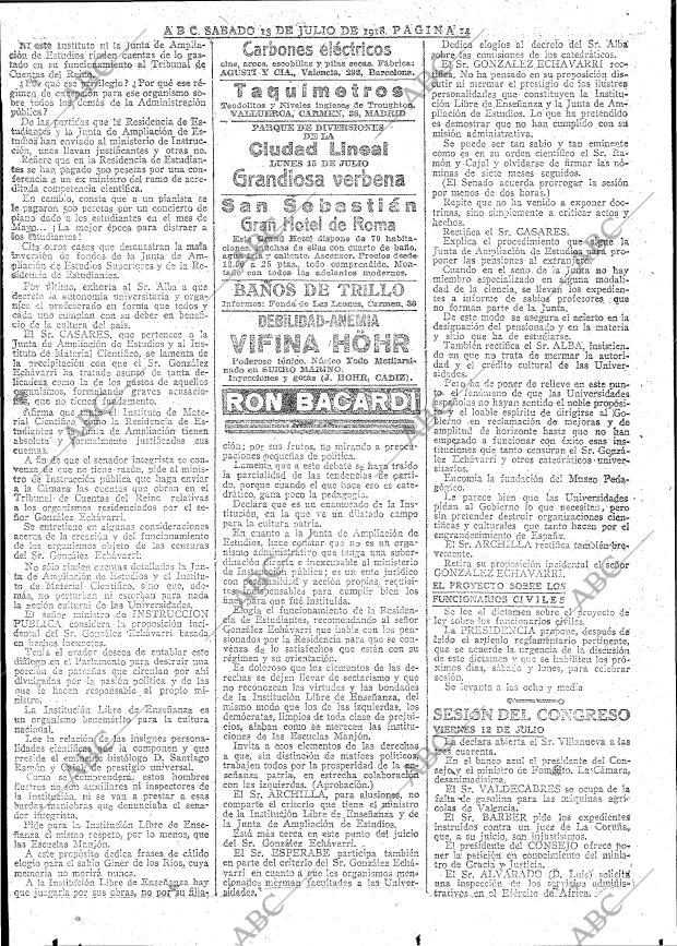 ABC MADRID 13-07-1918 página 14
