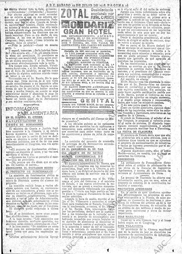 ABC MADRID 13-07-1918 página 16
