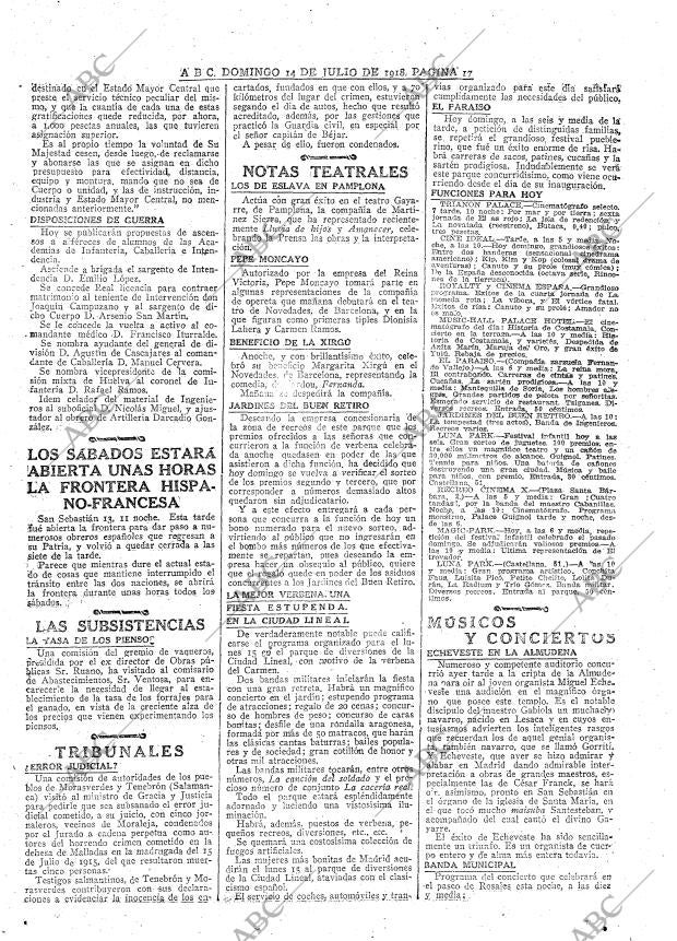 ABC MADRID 14-07-1918 página 17