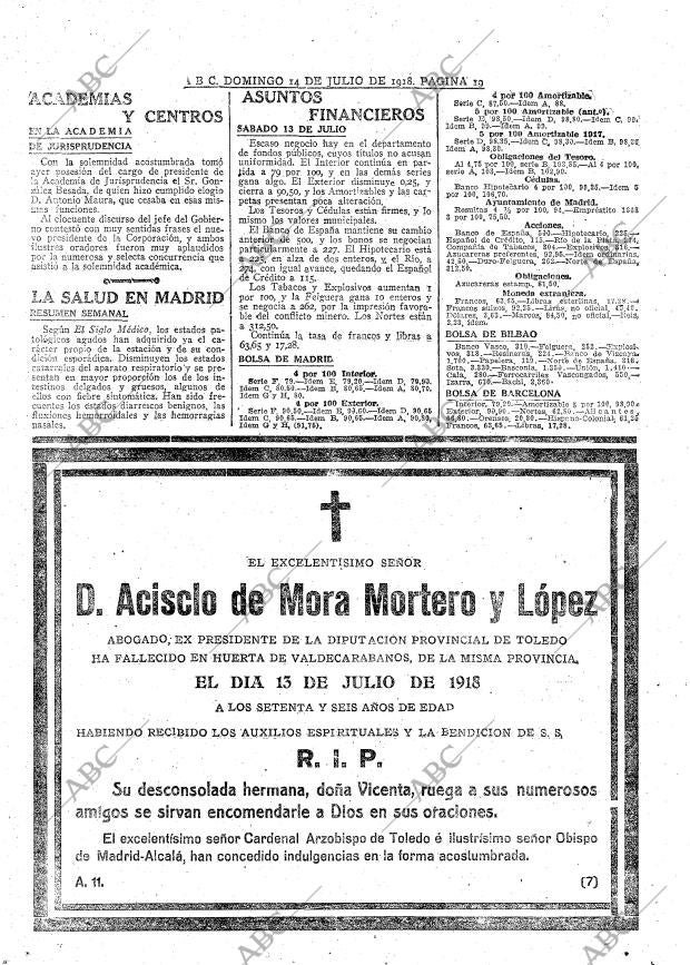 ABC MADRID 14-07-1918 página 19
