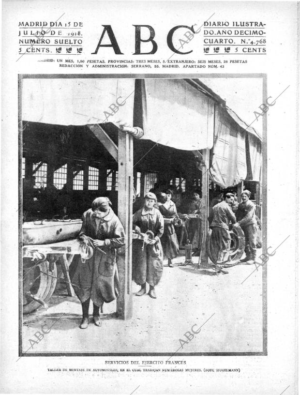 ABC MADRID 15-07-1918 página 1