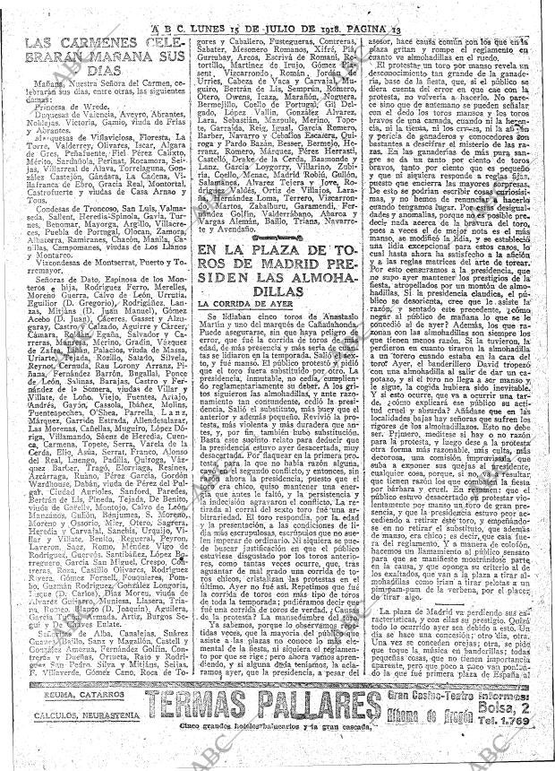 ABC MADRID 15-07-1918 página 13