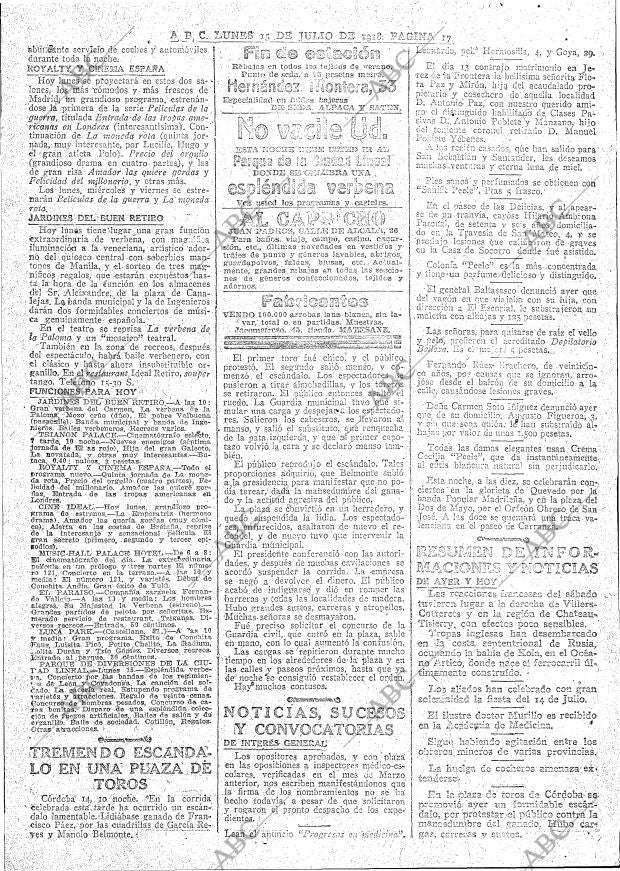ABC MADRID 15-07-1918 página 17