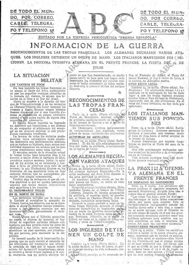 ABC MADRID 15-07-1918 página 9