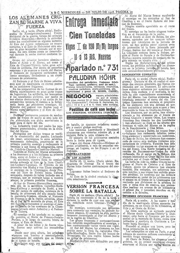 ABC MADRID 17-07-1918 página 10