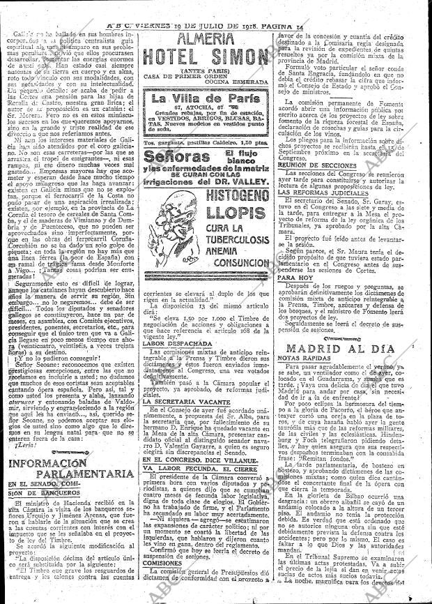 ABC MADRID 19-07-1918 página 14