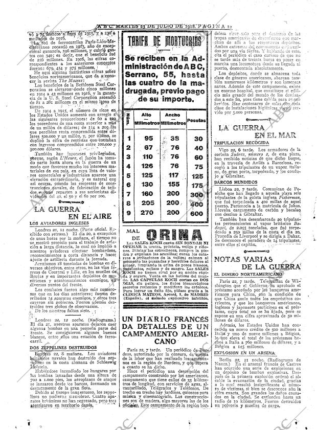 ABC MADRID 23-07-1918 página 12