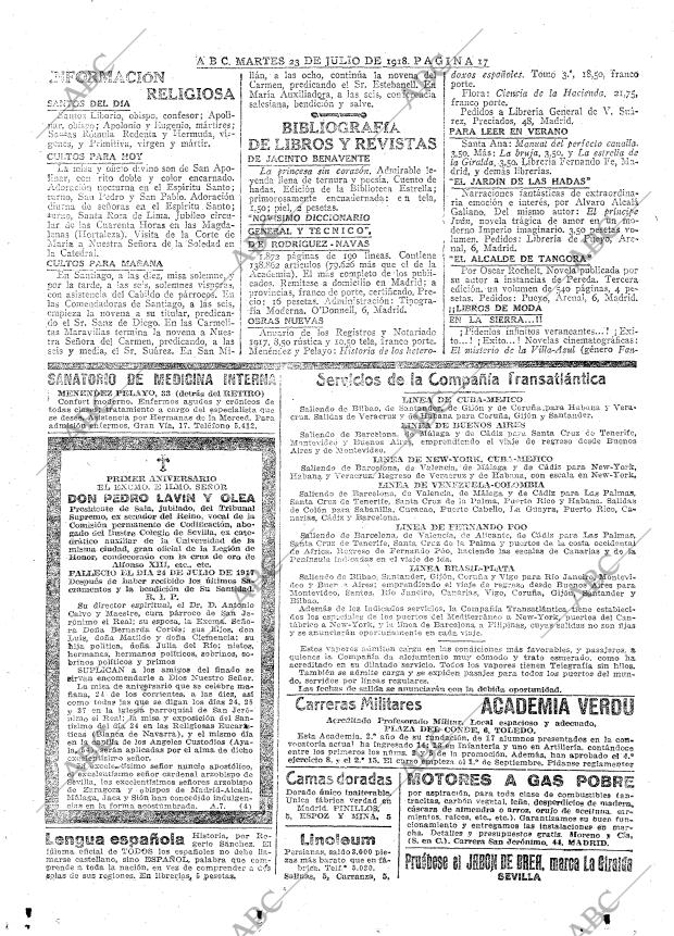 ABC MADRID 23-07-1918 página 17
