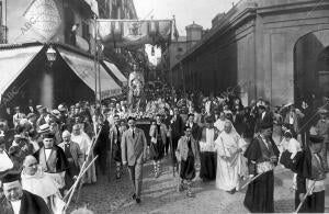 Procesión jubilar Verificada para conmemorar la fundación de la orden Mercedaria...