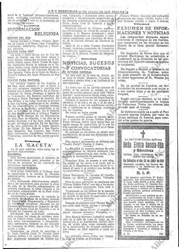 ABC MADRID 31-07-1918 página 19