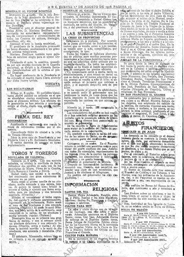 ABC MADRID 01-08-1918 página 16