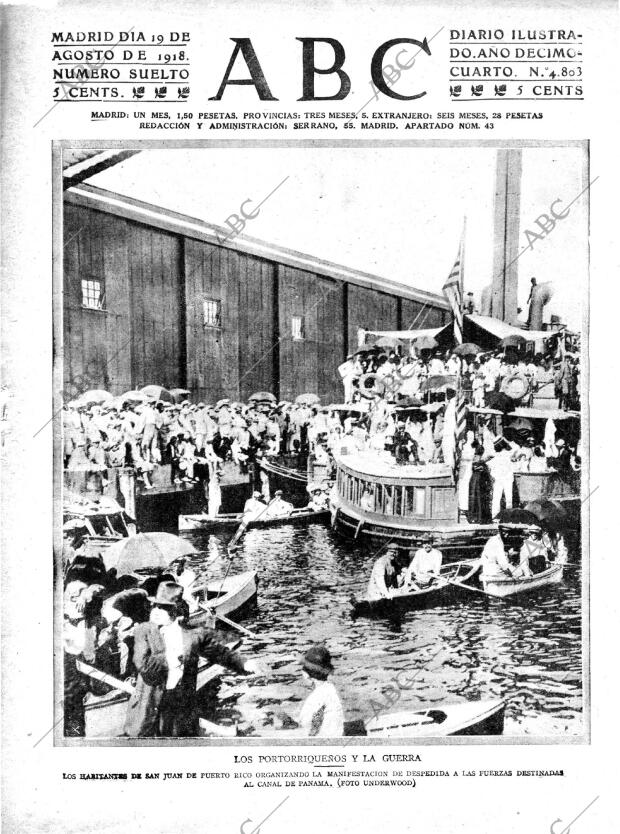 ABC MADRID 19-08-1918 página 1