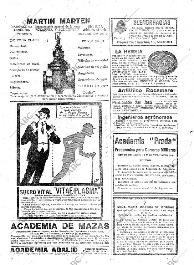 ABC MADRID 08-09-1918 página 22